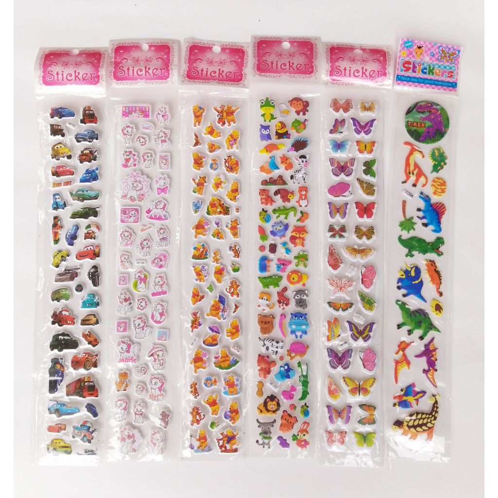

10 PCS STIKER TIMBUL PANJANG 30 CM MIX