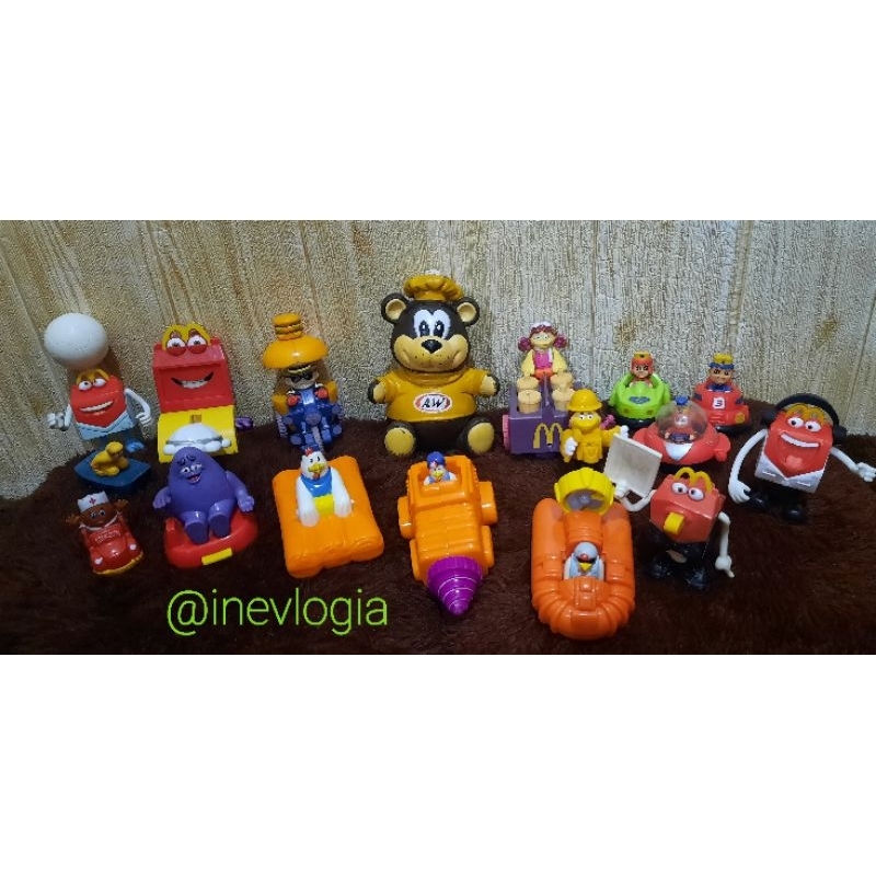 Mainan Figure Maskot Mcdonald's happy meal/KFC/A&W/Cha Cha/Hokben murah ori