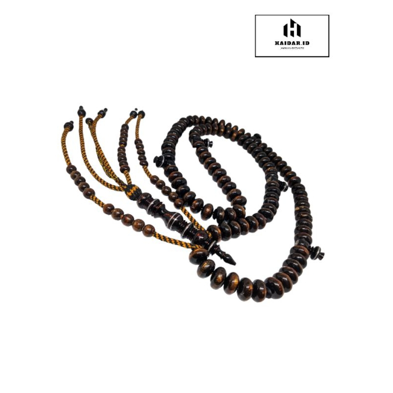 Tasbih TIJANI YUSER Gold - Asli YUSER Nusantara - 10mm Pipih