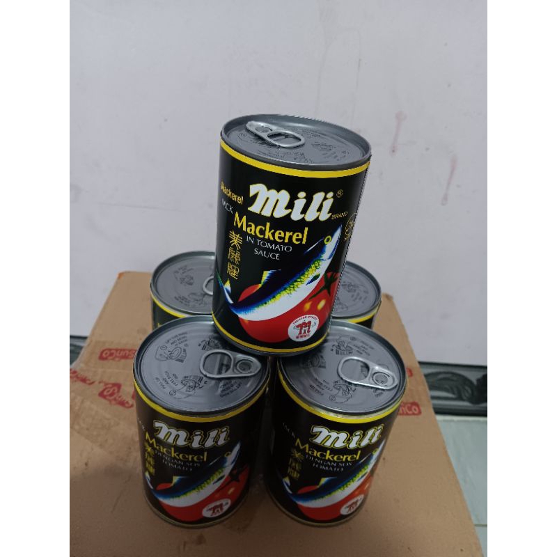 

Sarden mili mackarel 425g paket isi 5 kaleng//exp2026