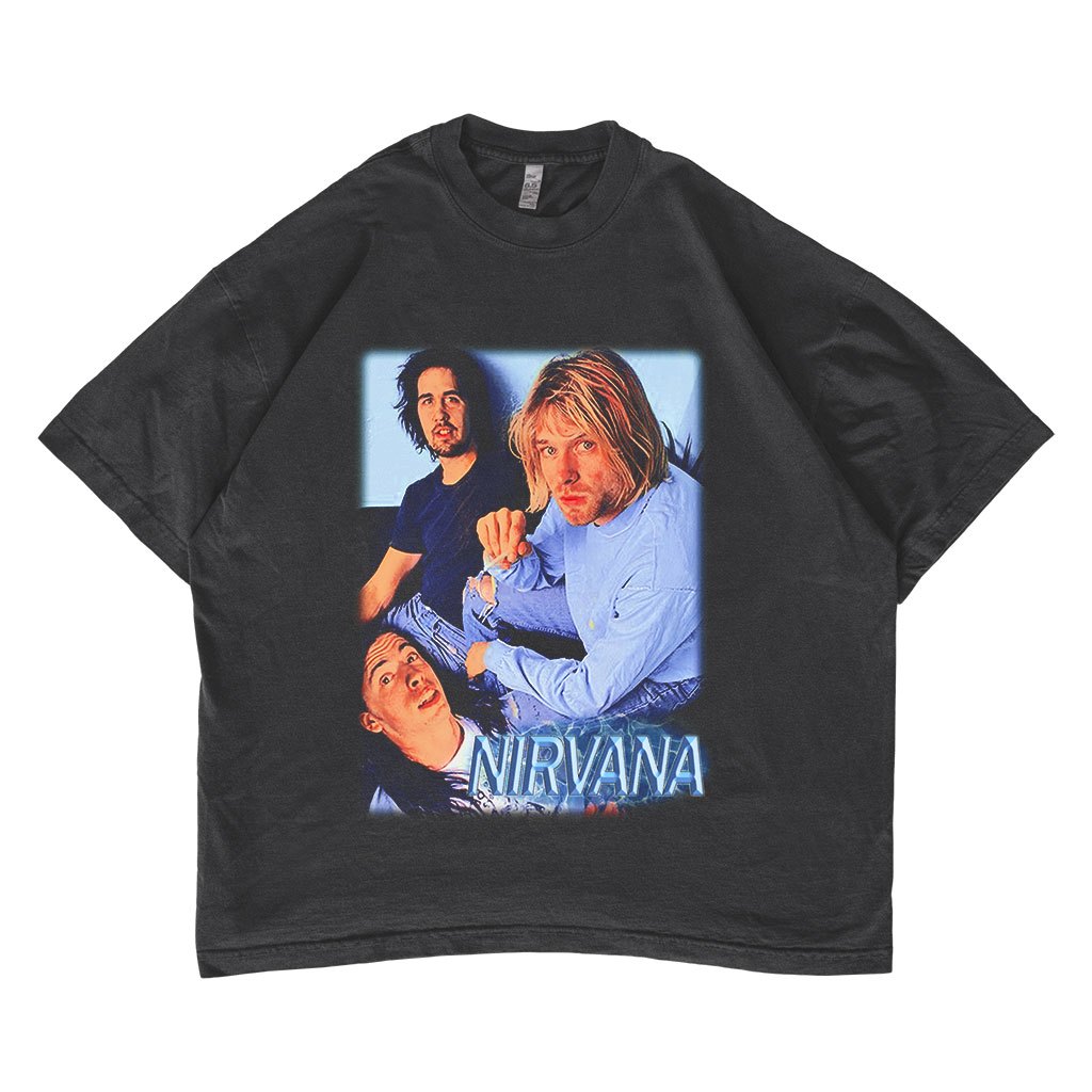 Kaos Nirvana Bootleg Oversized T-shirt Vintage Band