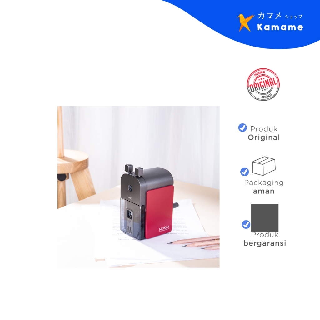 

Deli Rotary Pensil Sharpener - Sharpener/Rautan R10244 Rotary Pencil Sharpener Red - Kamame