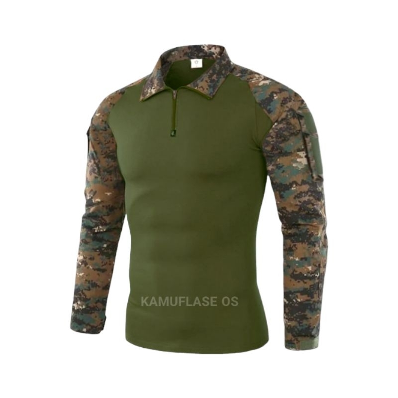 Baju tactical Combat shirt - Kaos bdu army Loreng Marpat Woodland desert Accupat dll