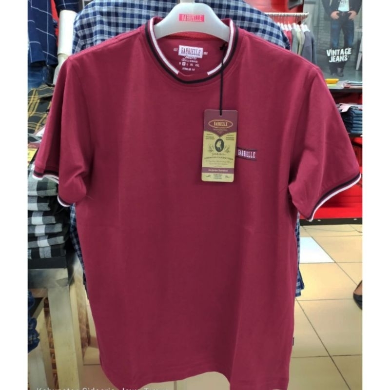 Tshirt kaos oblong pria Gabrielle jeans original mens BBHC279D1123M kaos santai merah