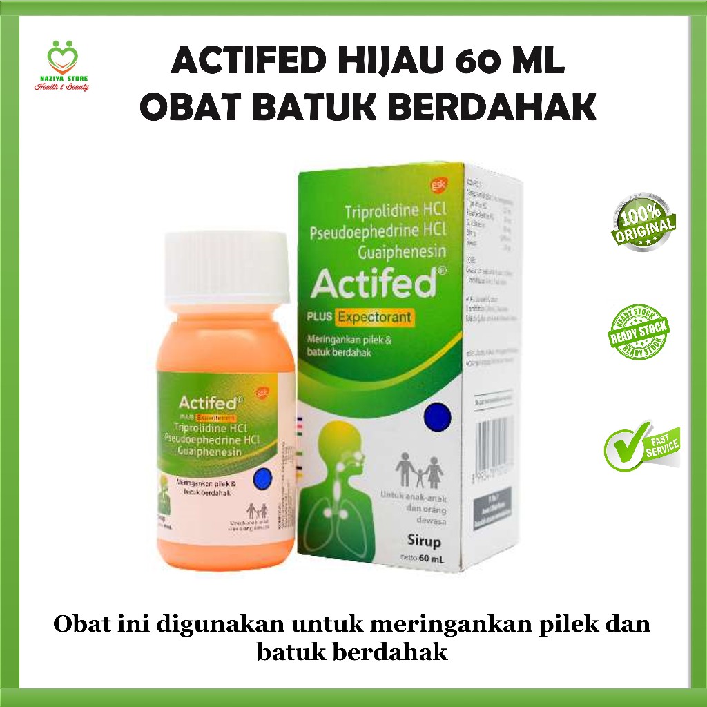 ACTIFED HIJAU 60 ml Obat batuk berdahak Obat Batuk berdahak Anak Obat Batuk Pilek Anak