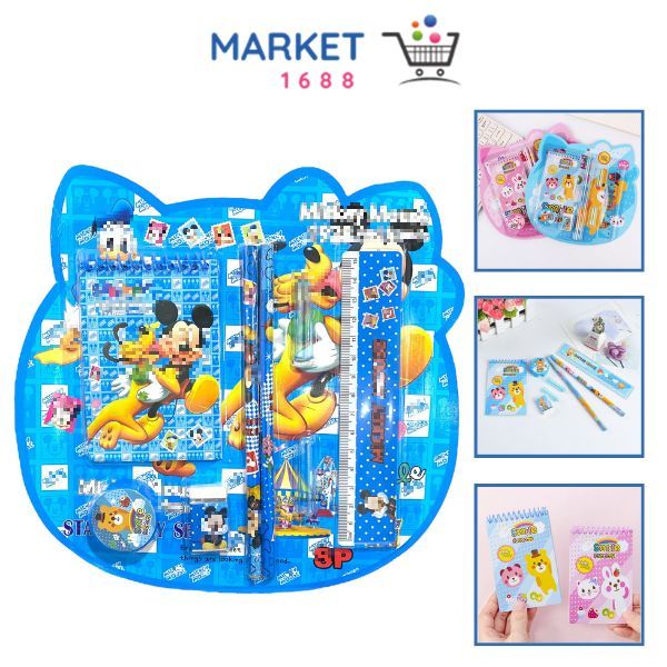 

Market1688 Alat Tulis Set 8IN1 Stationery Set Lucu Karakter Kartun Perlengkapan Alat Tulis Sekolah Anak-Anak TK Souvenir Ulang Tahun Anak Alat Tulis 8 IN 1 Karakter