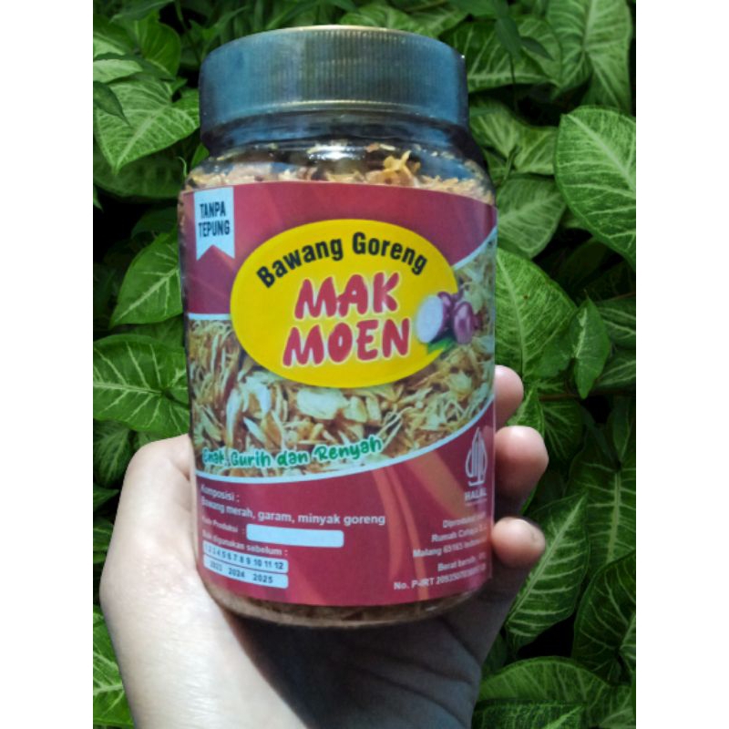 

MAKMOEN Bawang Goreng KRIUKkk , Renyah ,gurih ,80g (TanpaTepung)