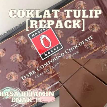 

tulip dark coklat compound 250gr repack