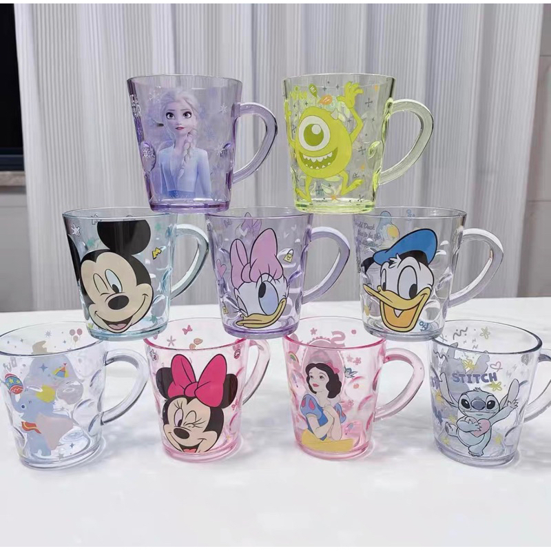 Gelas Transparan Anak Motif Kartun bahan Plastik Size 250ml