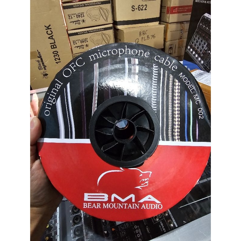 Kabel Mic BMA MC 002 Original Stereo Microphone MC-002 MC002 Tembaga Murni 1 Roll 100 Meter Lentur M