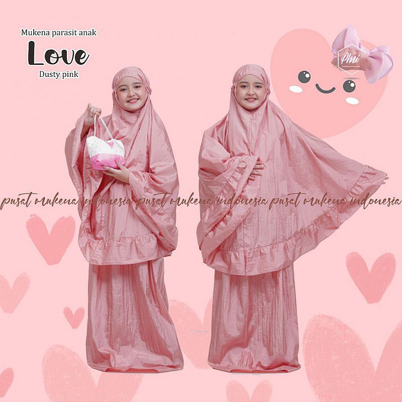 MUKENA TERBARU 2026 - Mukena Anak Travel 8-11 Tahun Parasut - Mukena Anak - Mukenah Anak - Mukena An