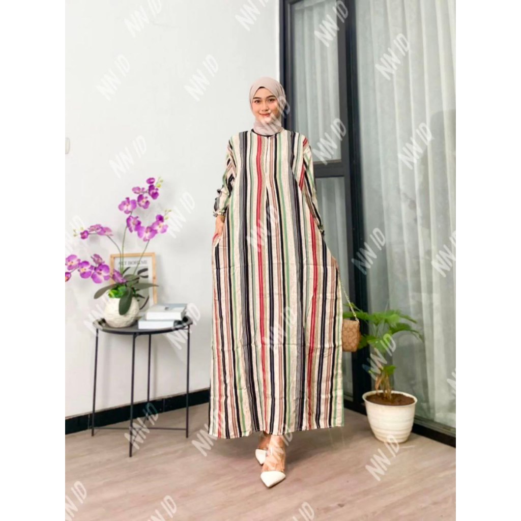 Dunia Konveksi daster murah busui jumbo Ld 120cm lengan panjang lengan karet