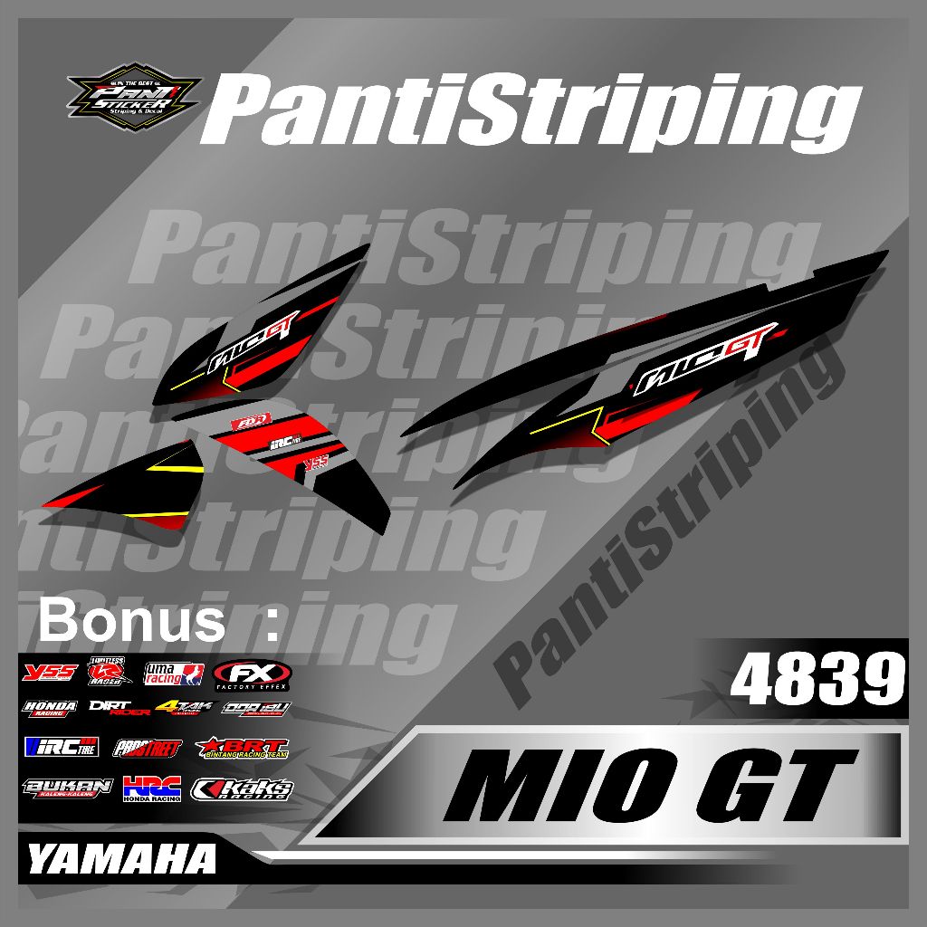 Sticker Minimalis Striping Variasi Mio Gt Semi Full - Striping Yamaha Mio Gt