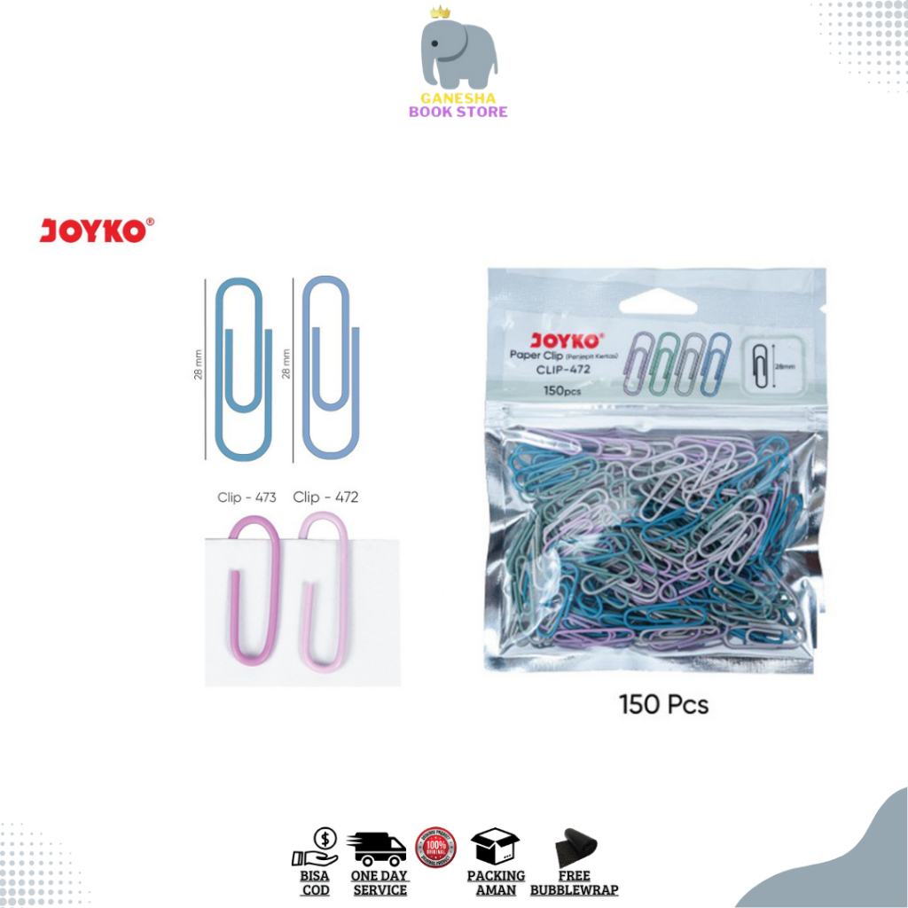 

ATK : Joyko Paper Clip Color 472 / Penjepit Kertas Klip Warna Warni