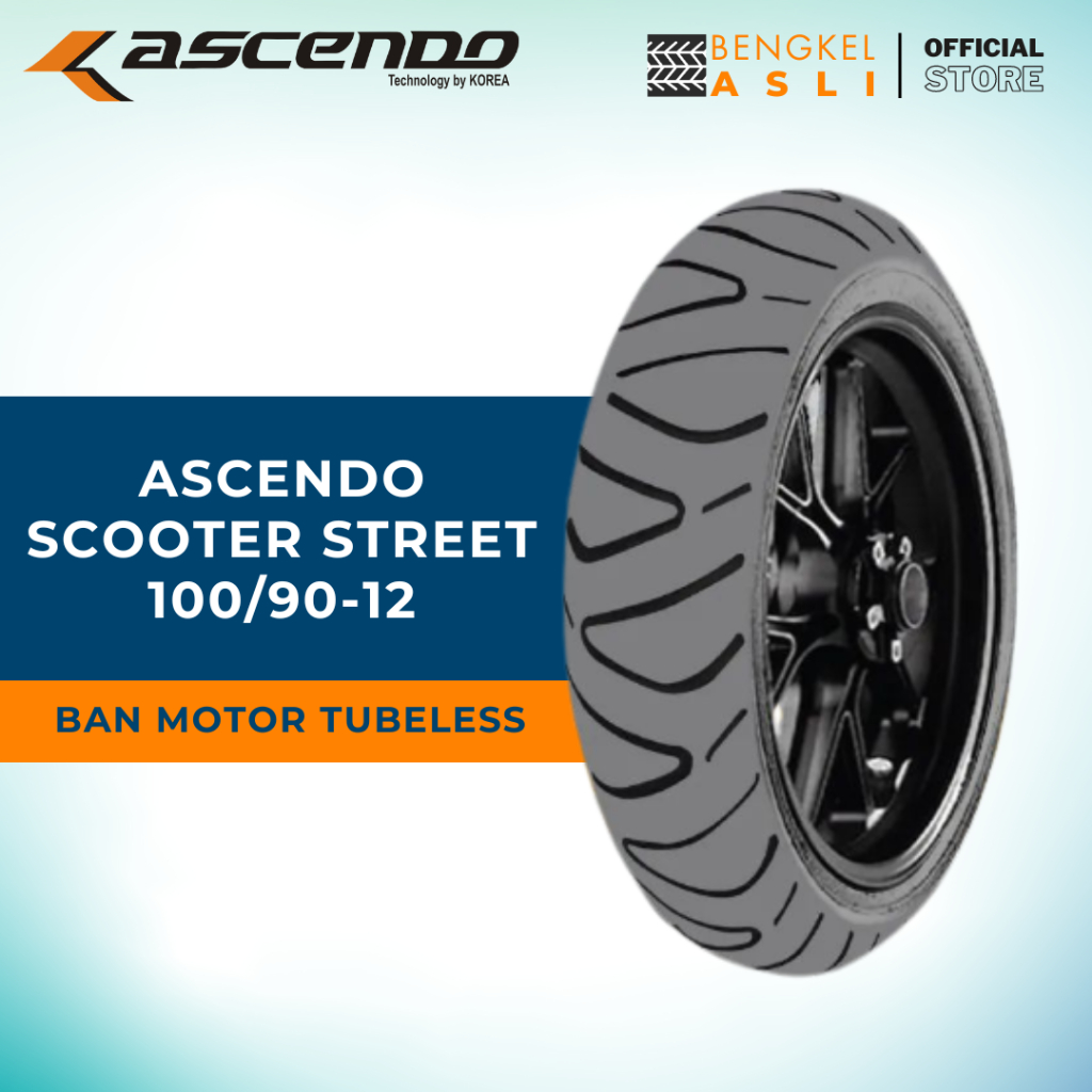 Ban Motor Scooter ASCENDO SCOOTER STREET Ring 12 100/90-12 Tubeless (TL)