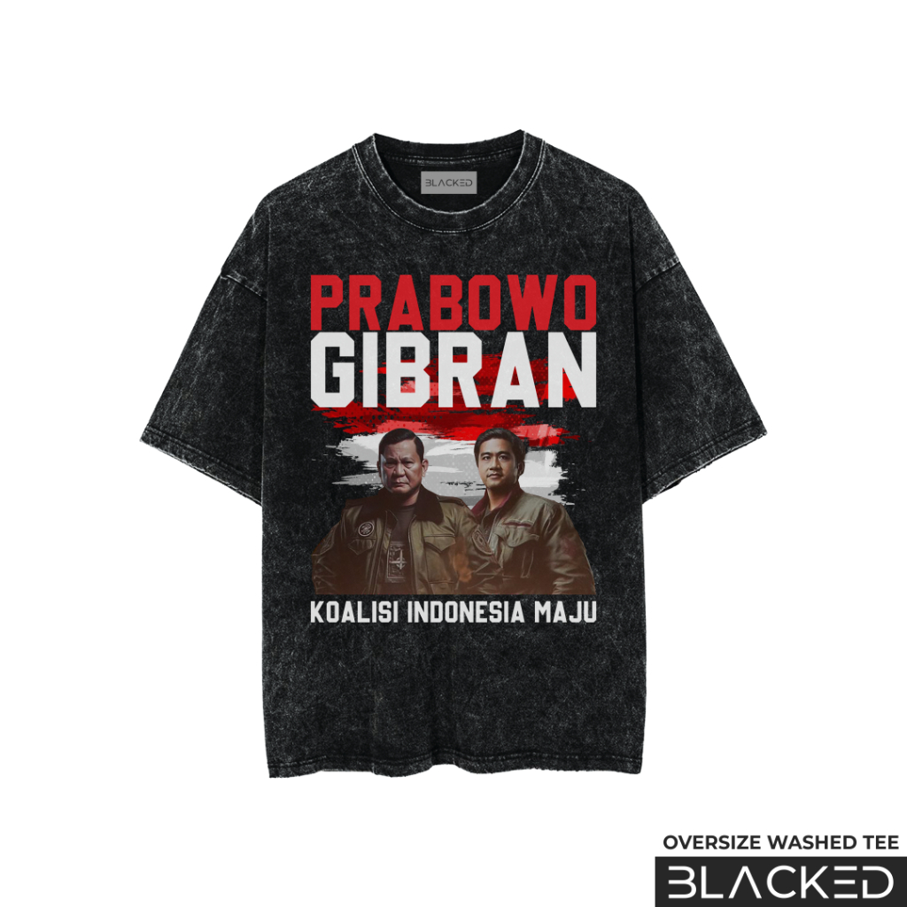 KAOS PRABOWO GIBRAN 2024 OVERSIZE / STONEWASH / OVERSIZED WASHED TEES / BAJU OVER SIZE