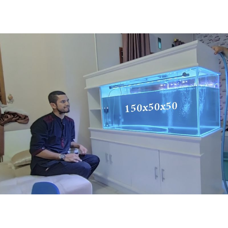 kabinet Aquarium 150x50x50 fullset kaca 8mm
