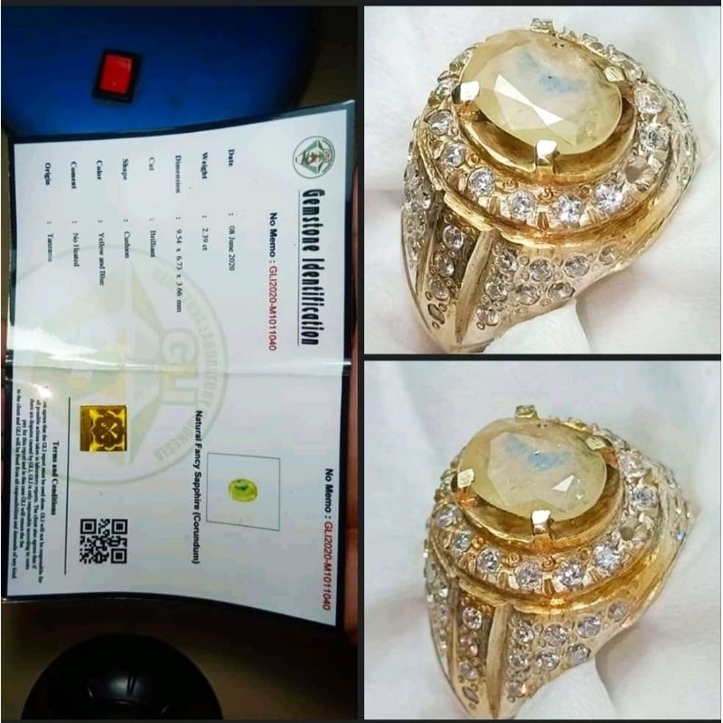 Natural batu permata fancy shappire/safir
