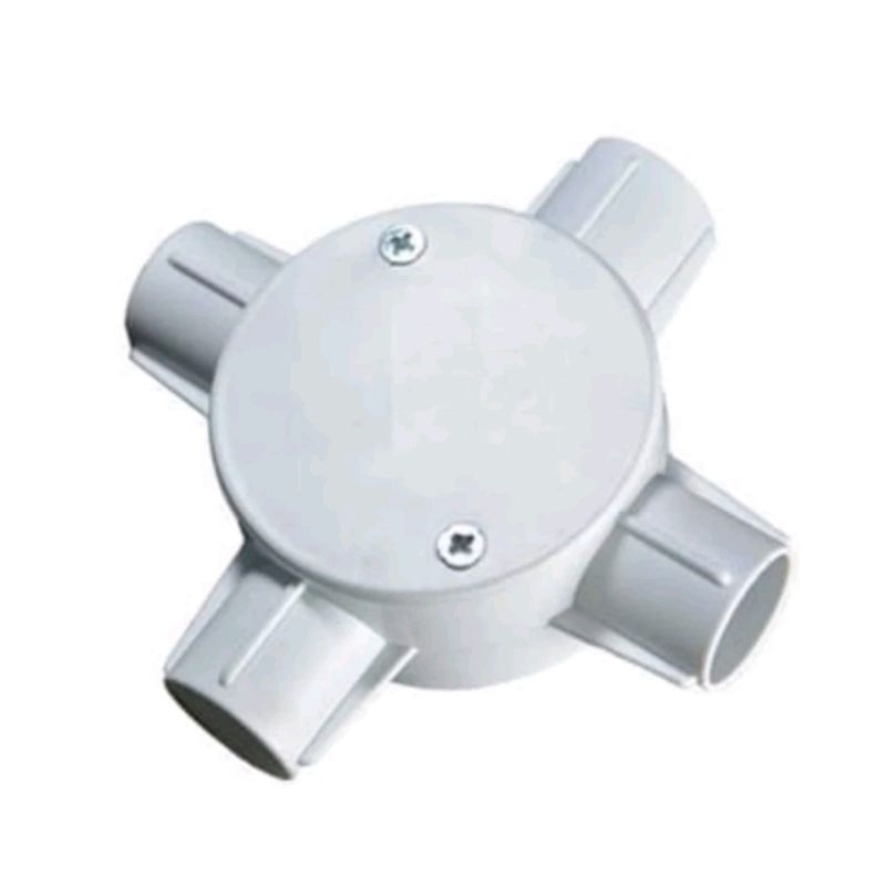 T dus putih 20mm cabang 4 T dus putih cabang 4