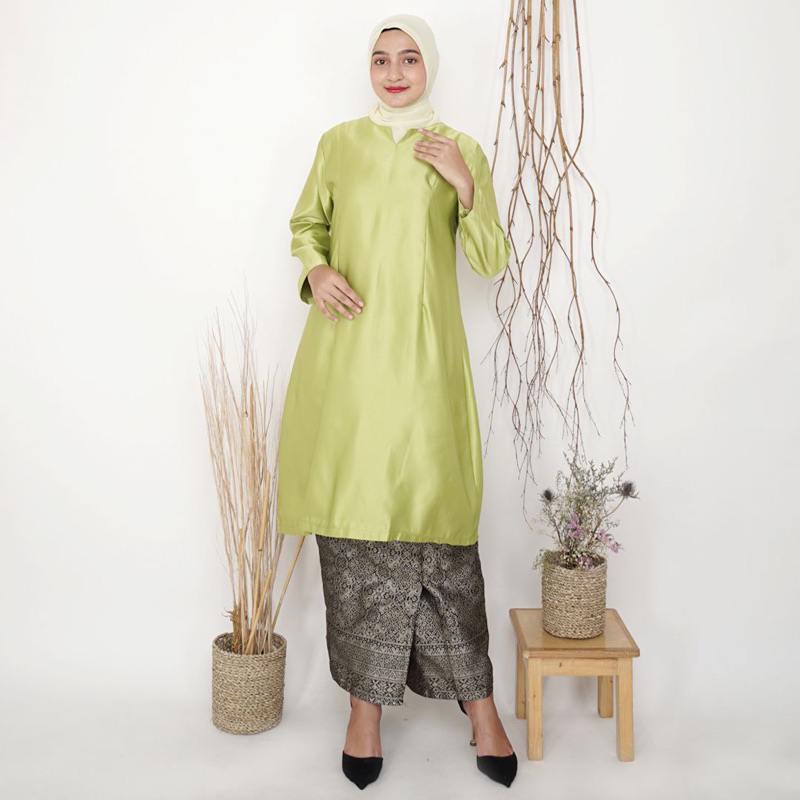 Ghazza Kebaya - Kebaya Kurung Modern - Kebaya Malaysia - Atasan Tunik Kurung - Baju kurung Tafeta Br
