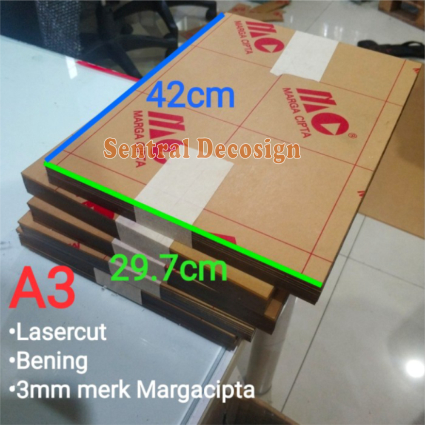 

Acrylic potongan A3 / Akrilik A3 tebal 3mm bening / putih susu