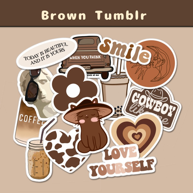 

Brown Sticker pack sticker Aesthetic Tumblr