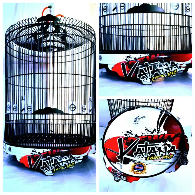 SANGKAR KANDANG MURAI EBOD PVC DEKAL KATANA SAMURAI JEPANG