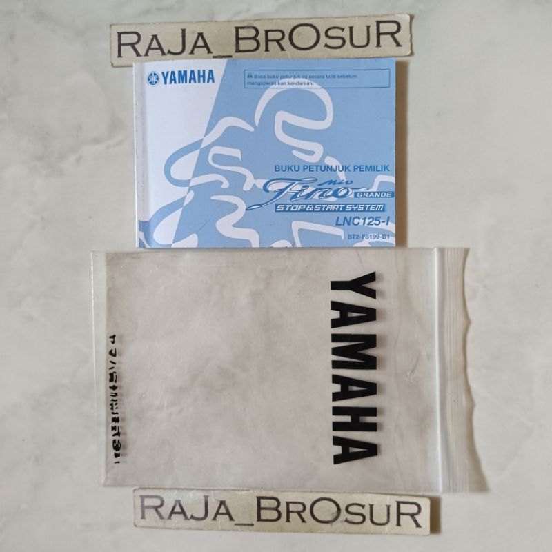 Buku petunjuk pemilik/Manual book Yamaha Mio Fino 125 Fino125 Grande SSS Stop & Start System LNC 125