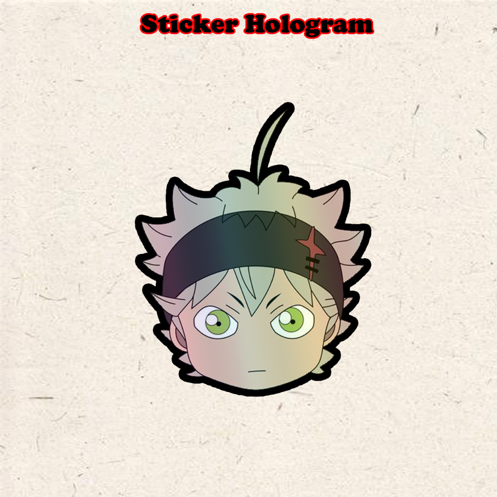 

Stiker Hologram anime Asta 1 Black clover ukuran 7 cm