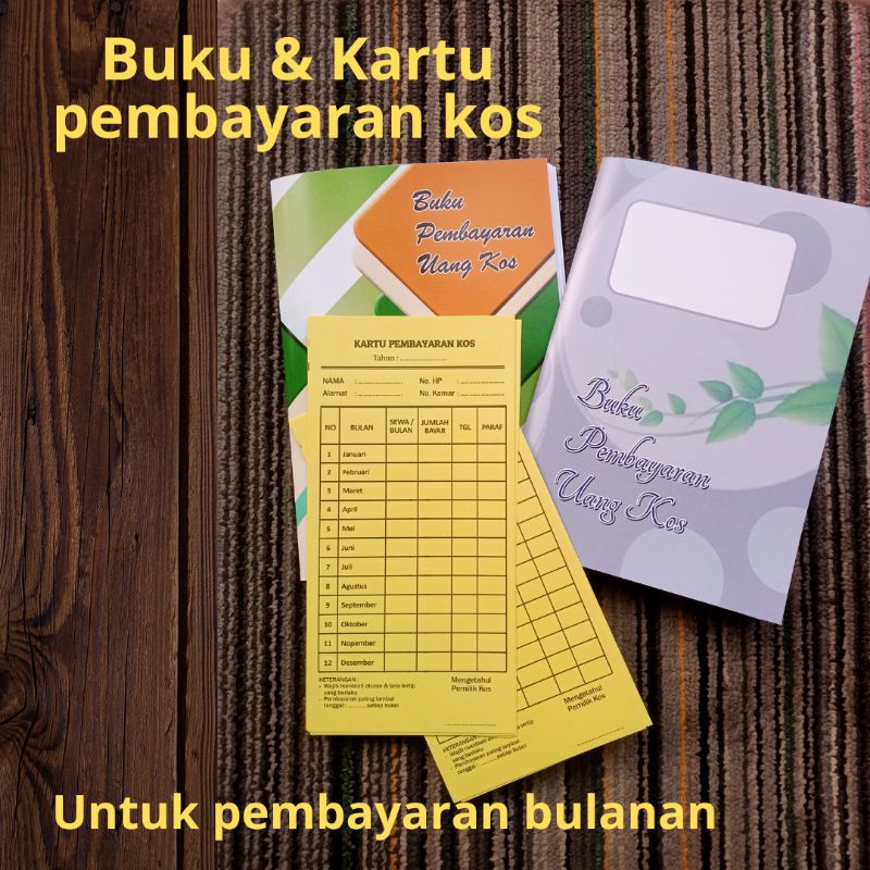 

Buku dan Kartu iuran kos