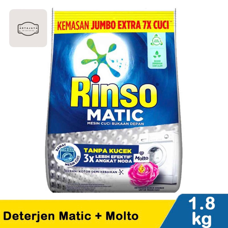 RINSO MATIC DETERJEN+MOLTO 1,8kg