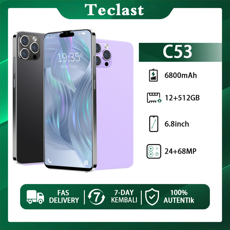 【handphone111】COD Hp terbaru 2023 C53 ram 12 256GB 512GB 6800mAh 50MP FHD Kamera Smartphone 5G Handp