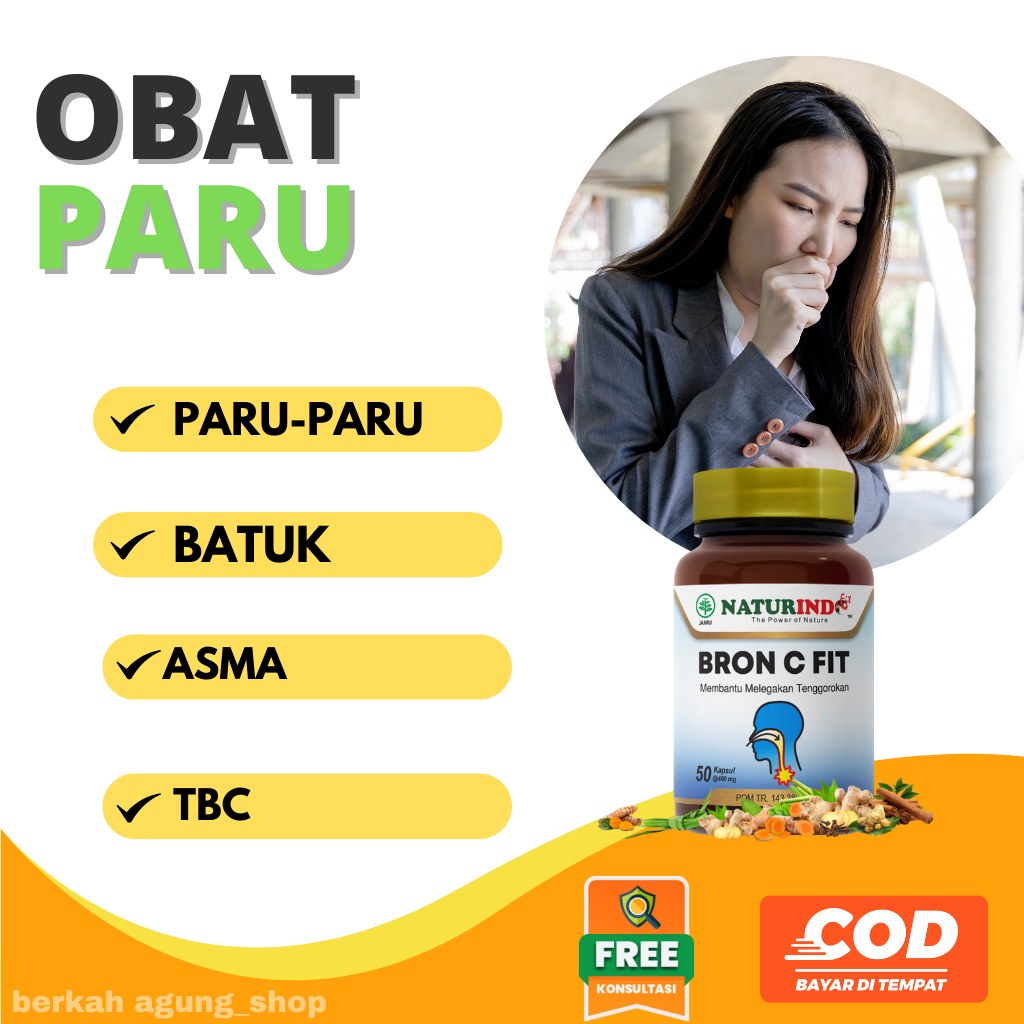 Obat Herbal Paru Batuk Bron c fit Naturindo