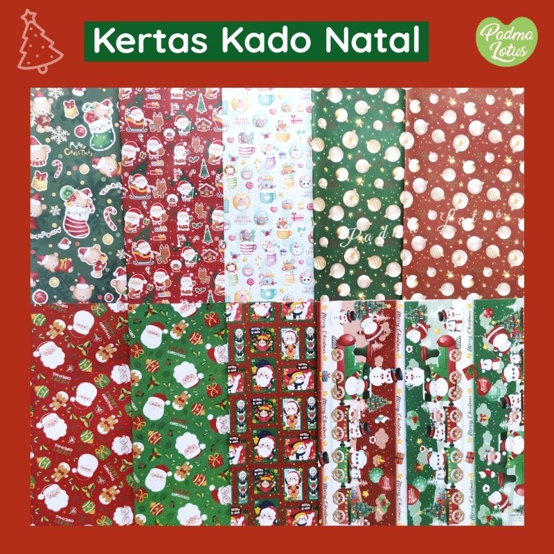 

Kertas Kado Natal satuan perlembar