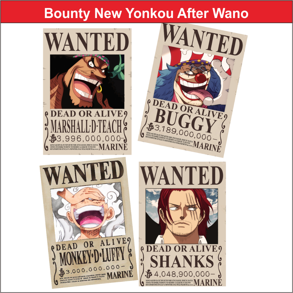 Bounty New Younkou After Wano/Bounty Yonkou Terbaru After Wano/Bounty Buggy Terbaru