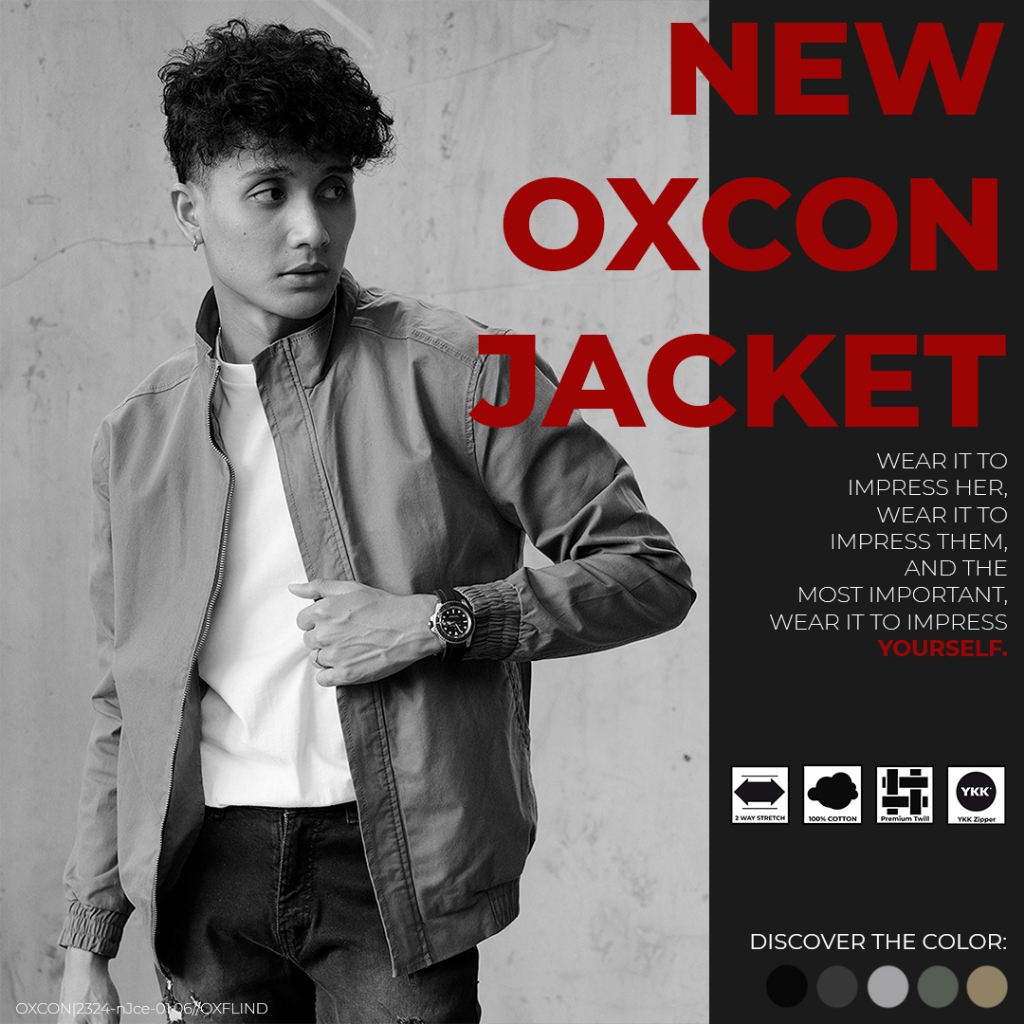 Jacket Premium Zipper Stretch Twill Oxcon