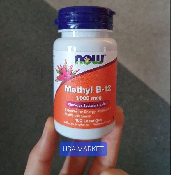 Now Methyl B12 Vitamin B 12  Methylcobalamin 1000 mcg 100 lozenges