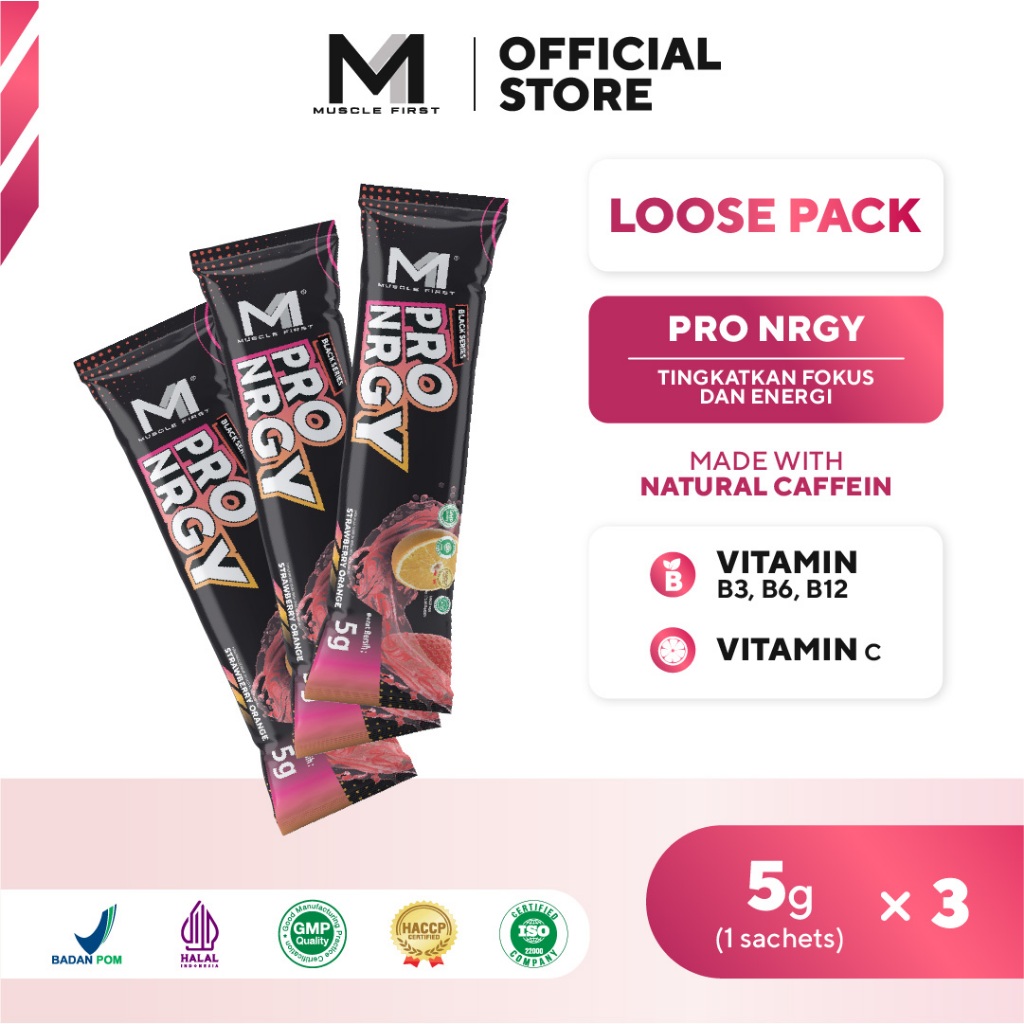 MUSCLE FIRST Pro NRGY Sachet 3pcs - Pre Workout