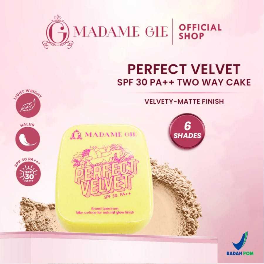 Madame Gie Perfect Velvet SPF 30 PA++ / Two way Cake / Bedak Padat 6,5gr