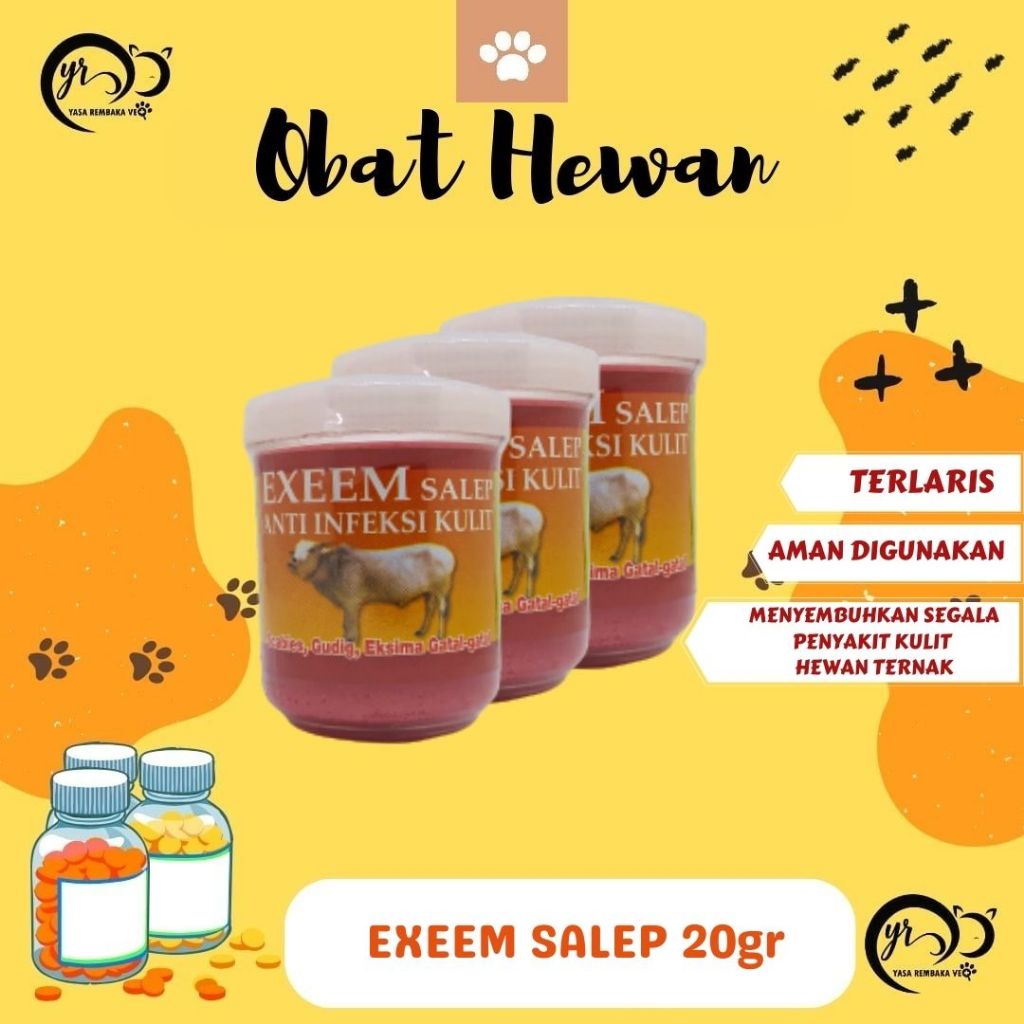 EXEEM 20gr - Obat Salep Untuk Scabies Kudik Eksim Gatal & Koreng Pada Sapi Kambing Kuda Kerbau
