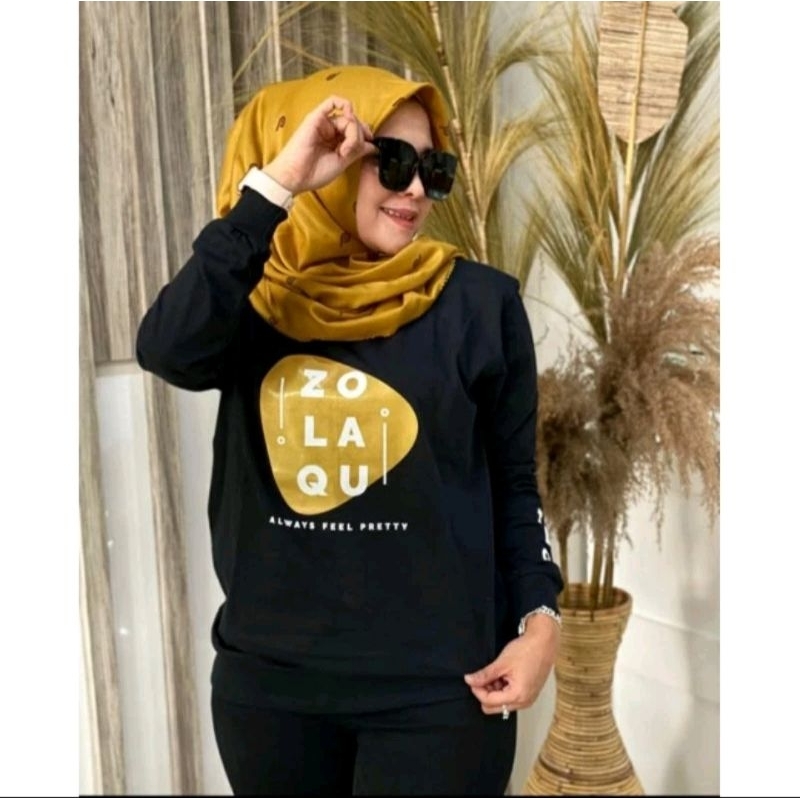 Atasan Kaos Kombad 20s Zolaqu Hitam Gold