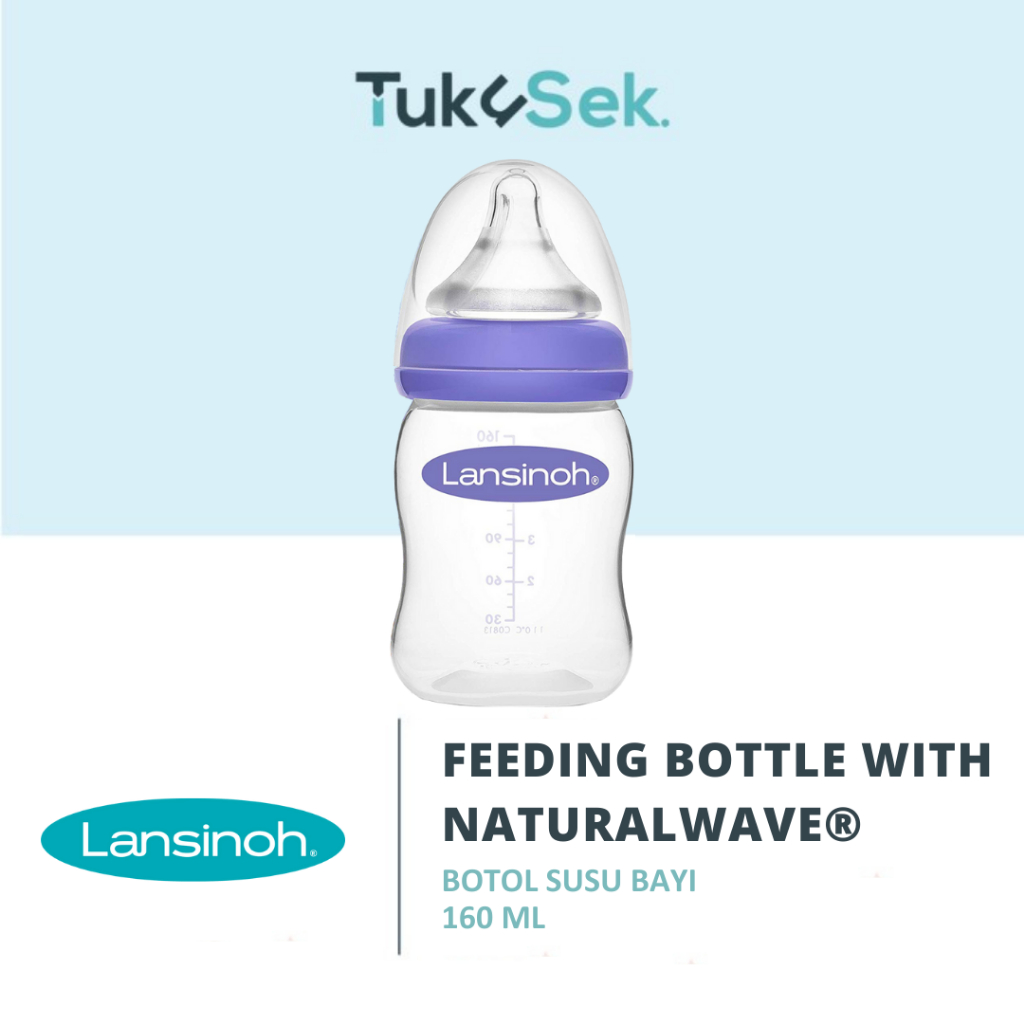 LANSINOH Feeding Bottle With NaturalWave® 160ml - Botol Susu Bayi 160ml