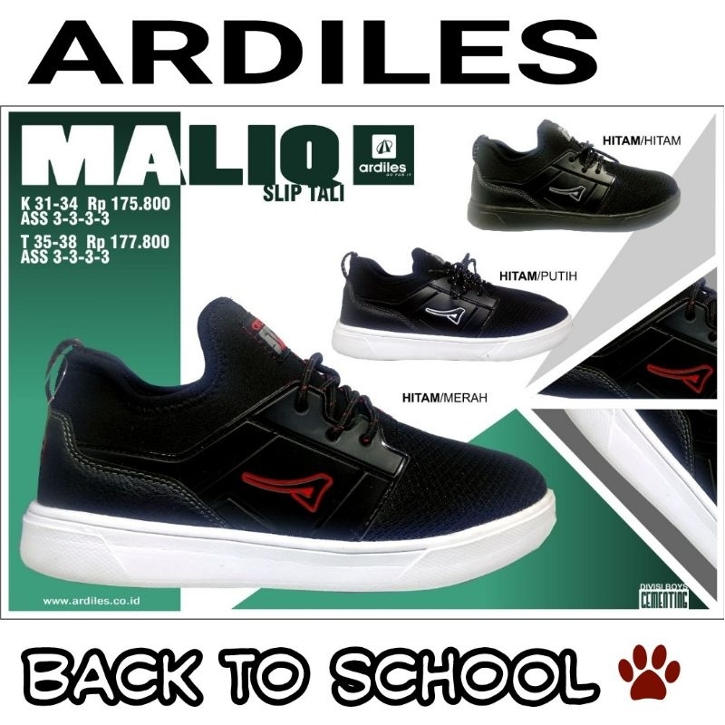 PROMO SEPATU ANAK MURAH LAKI PEREMPUAN ARDILES MALIQ SLIP ON TRENDY SPORTY KEREN