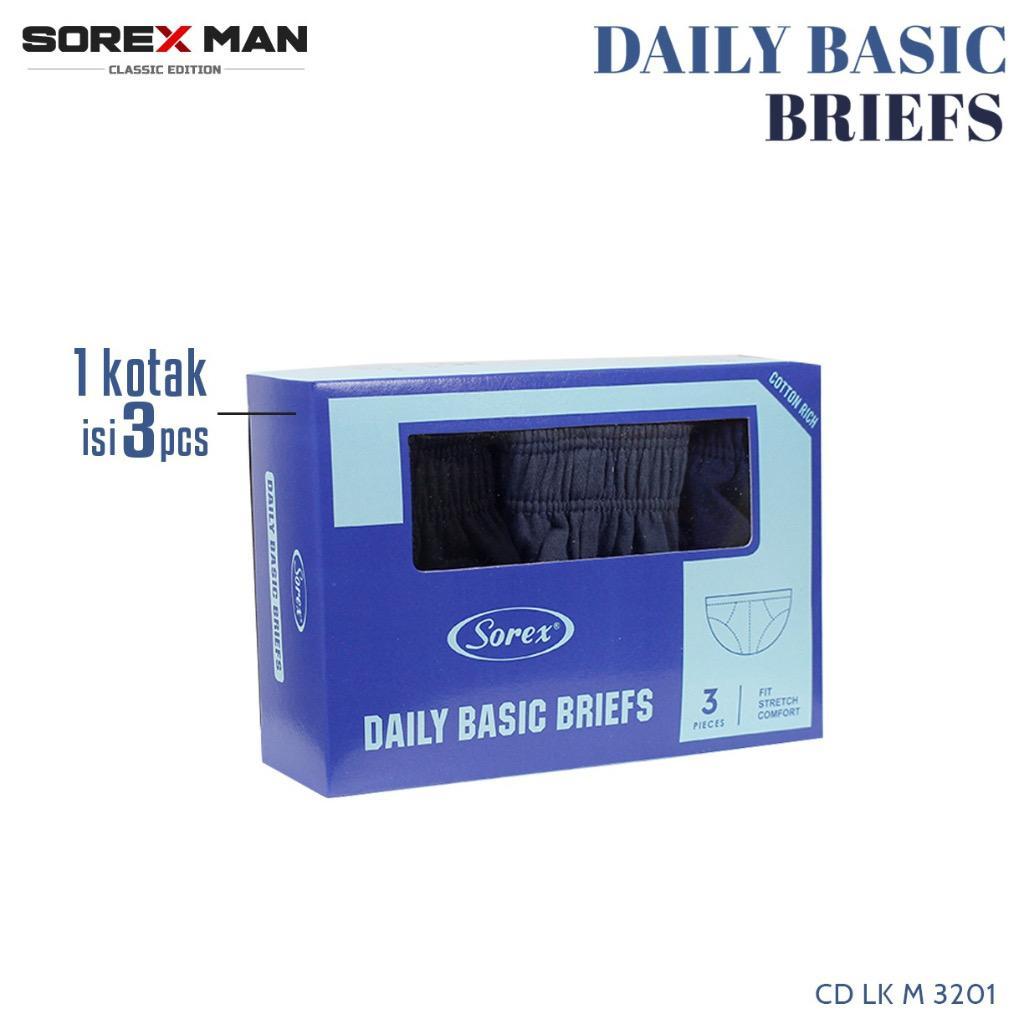 3PCS | Celana Dalam Pria SOREX MAN LK M 3201 / CD Dalaman Laki Laki