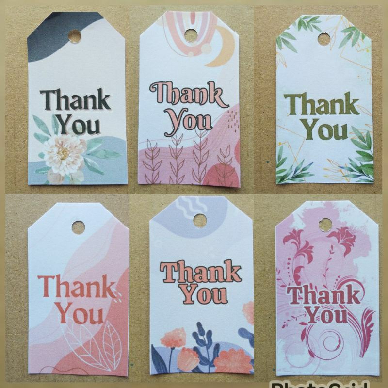 

Gantungan Label Tag GLOSSY Ucapan Terima Kasih ukuran 4x7 cm bisa custom