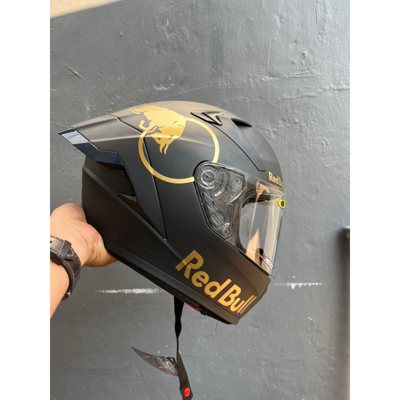 HELM ALV GENESIS MOTIF RED BULL VISOR - PUTIH