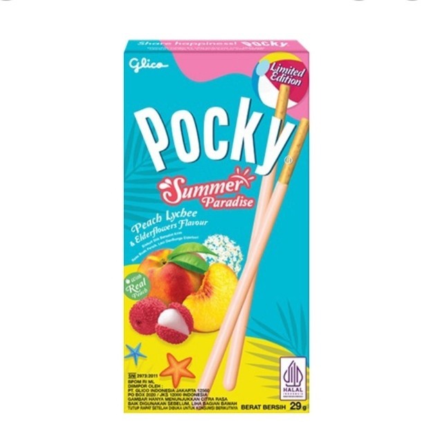 

Pocky biskuit stick summer paradise peach 29 gr