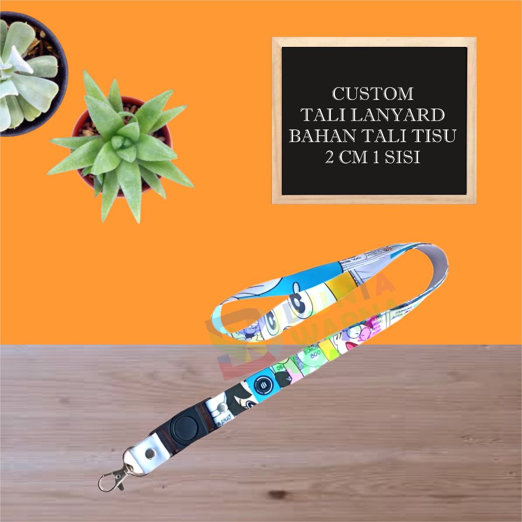 

Tali lanyard id card custome 2 cm 1 sisi/Cetak tali lanyard printing/kalung id card custome/lanyard printing/gantungan id card