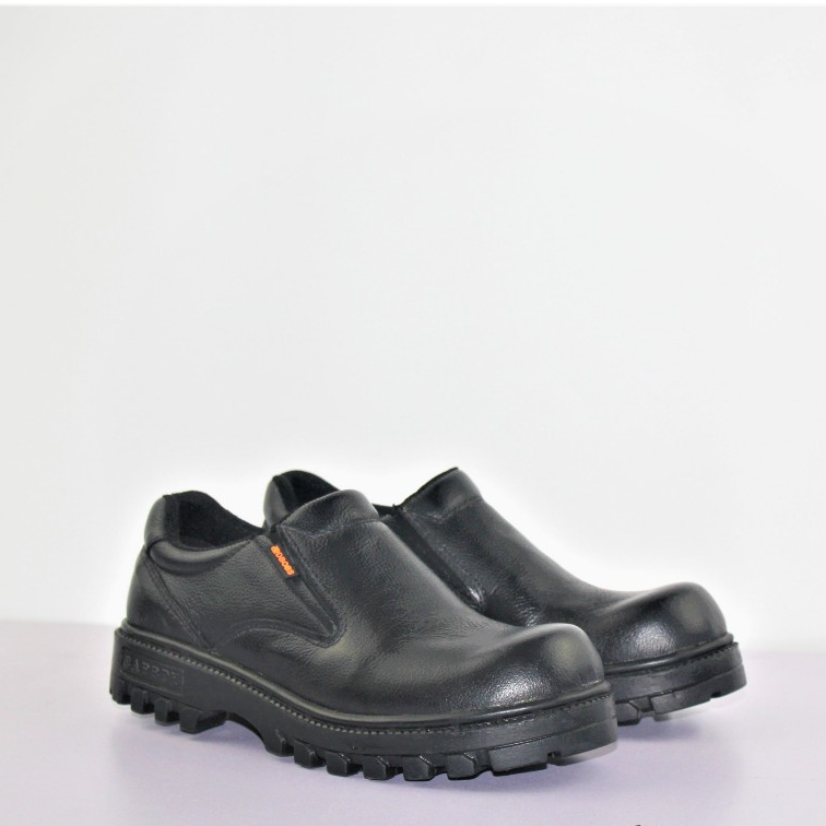 Sepatu Safety Slip On Bahan Kulit Sapi Asli Ujung Besi Anti Slip Dbobs