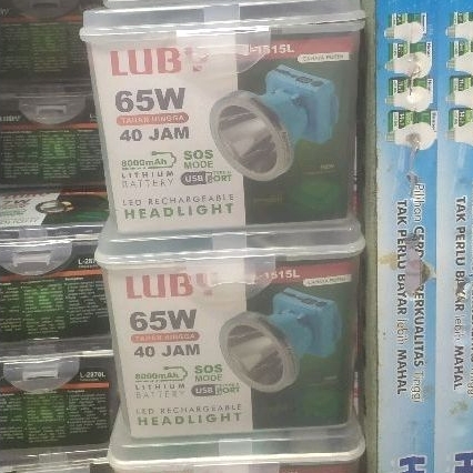 SENTER KEPALA LUBY L-1515L L 1515L L1515L 65watt 65 wat cahaya putih